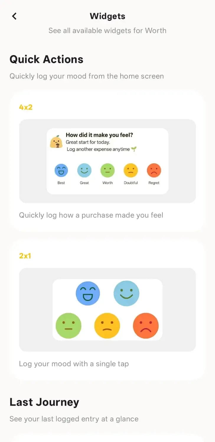 Screenshot of the widget available